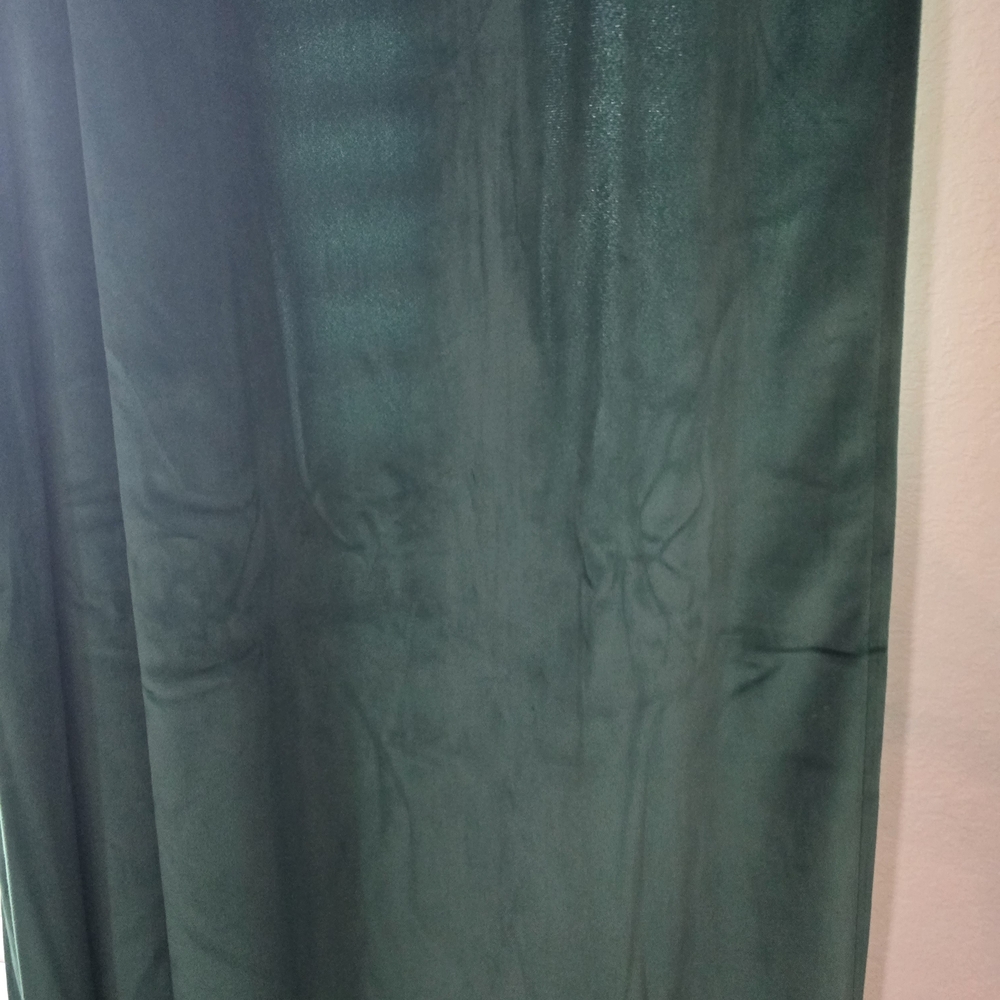 Hunter Green Velvet Blackout Curtains
